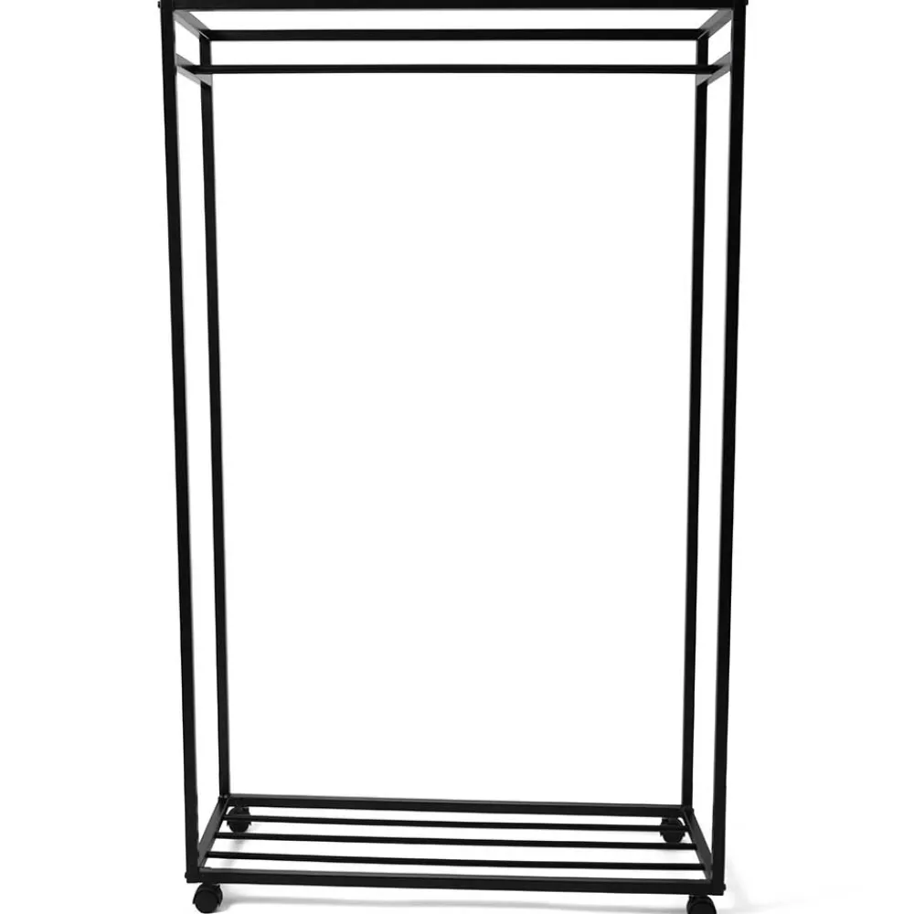 Wohnen Garderoben<Kleiderwagen Rollgarderobe in Schwarz - Baslanica