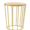 Wohnen Tische<Kleiner Tisch in Eiche Bianco & Bronze - Leano