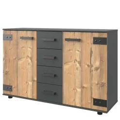 Wohnen Sideboards<Kleines Sideboard in Tannen Dekor - Ardila