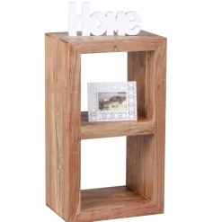 Wohnen Regale<Kleines Standregal Vislan aus Holz massiv Akazie natur