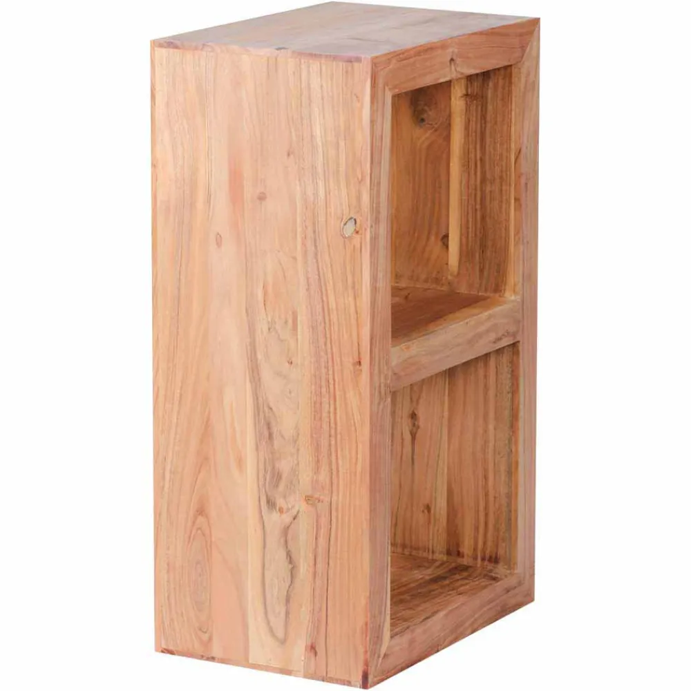 Wohnen Regale<Kleines Standregal Vislan aus Holz massiv Akazie natur