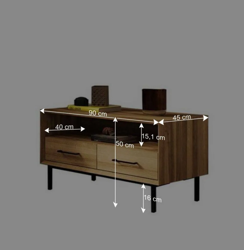 Wohnen Tv & Hifi-Möbel|Lowboards<Kleines TV Board im Format 90x50x45 cm - Kerfa
