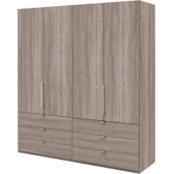 Wohnen Kleiderschränke|Schränke<Kombi Falttüren-Schrank mit sechs Schubladen - Crenba
