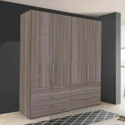 Wohnen Kleiderschränke|Schränke<Kombi Falttüren-Schrank mit sechs Schubladen - Crenba