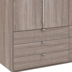 Wohnen Kleiderschränke|Schränke<Kombi Falttüren-Schrank mit sechs Schubladen - Crenba