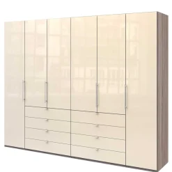 Wohnen Kleiderschränke<Kombi Kleiderschrank in Creme Glas - Tauron