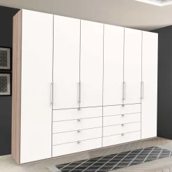 Wohnen Kleiderschränke|Schränke<Kombi Kleiderschrank mit Schubkästen und Falttüren - Vaclyn