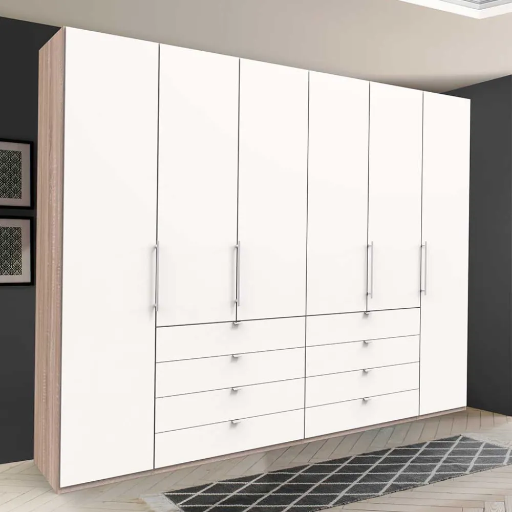 Wohnen Kleiderschränke|Schränke<Kombi Kleiderschrank mit Schubkästen und Falttüren - Vaclyn