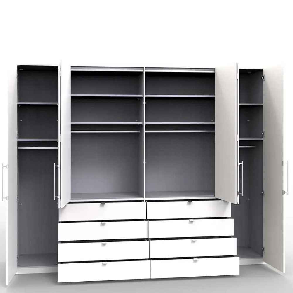 Wohnen Kleiderschränke|Schränke<Kombi Kleiderschrank mit Schubkästen und Falttüren - Vaclyn
