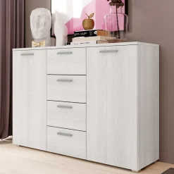 Wohnen Sideboards<Kombi Kommode in Weiß Esche Dekor - Pruducia