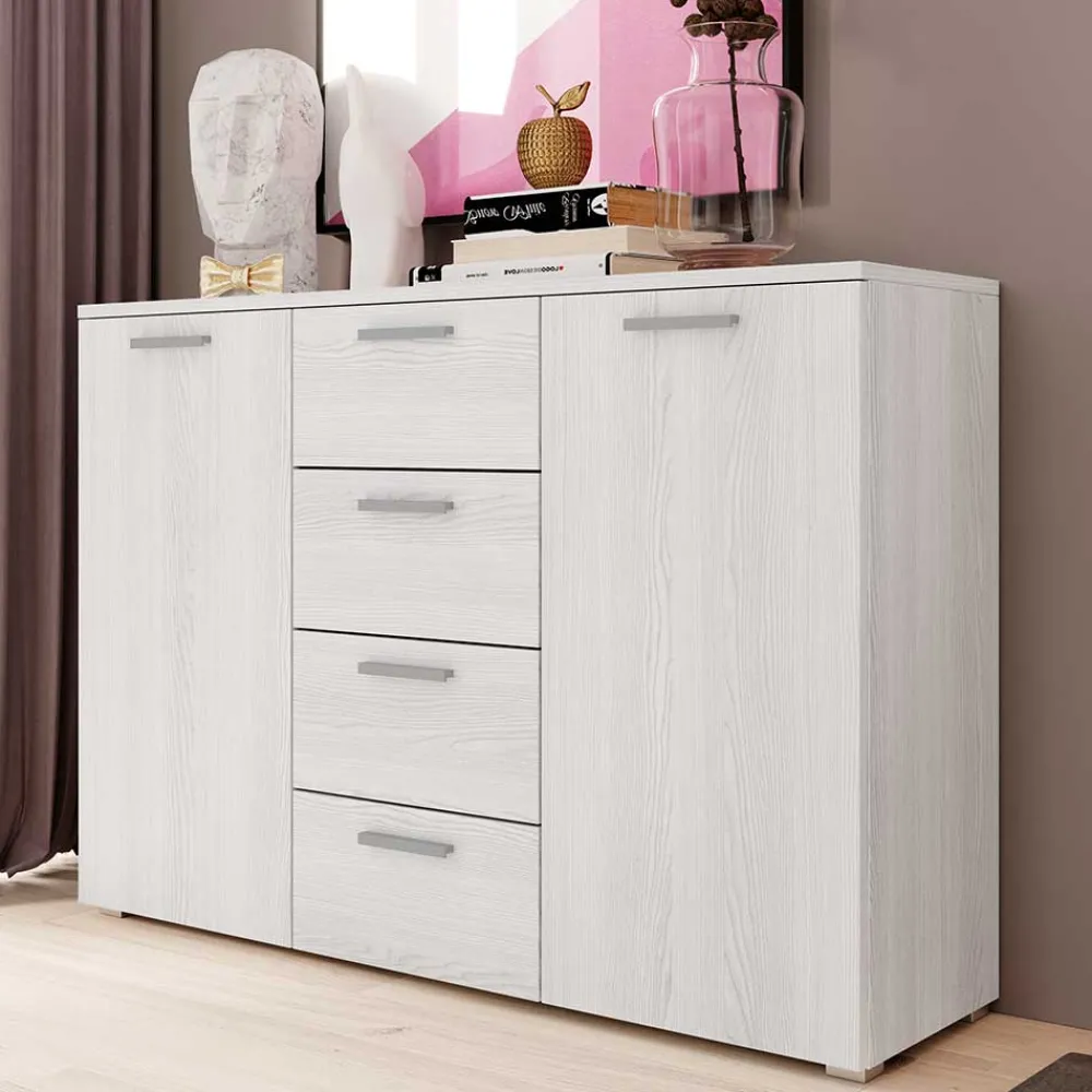 Wohnen Sideboards<Kombi Kommode in Weiß Esche Dekor - Pruducia