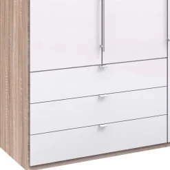 Wohnen Kleiderschränke<Kombi Schlafzimmer-Kleiderschrank in Weiß Glas - Bosays