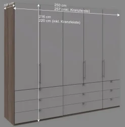 Wohnen Kleiderschränke|Schränke<Kombi Schlafzimmerschrank mit neun Schubladen - Vaclyn