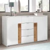 Wohnen Sideboards<Kombi Sideboard in Weiß & Asteiche - Solvidda