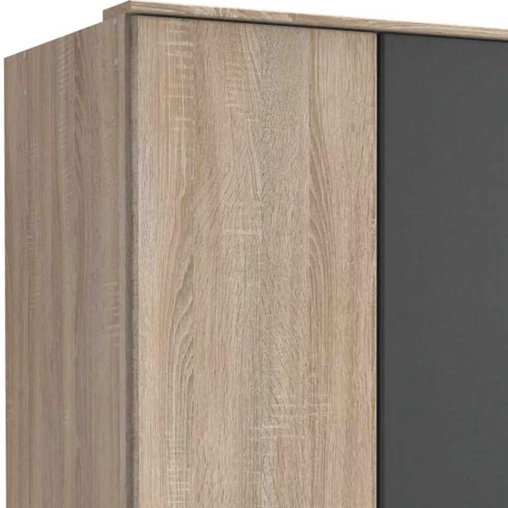 Wohnen Kleiderschränke|Schränke<Kombi-Drehtürenschrank in Eiche Sägerau - Danah