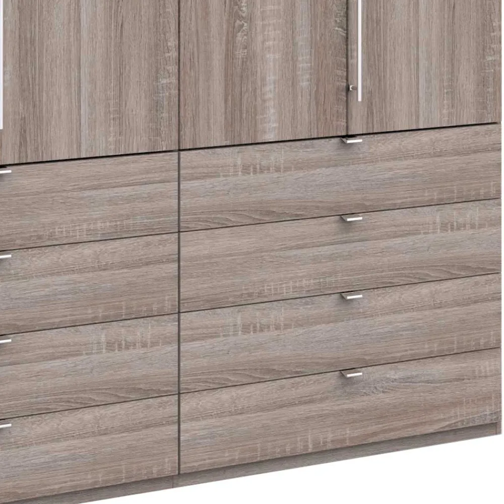 Wohnen Kleiderschränke<Kombi-Falttürenschrank mit acht Schubladen - Crenba