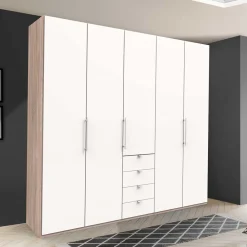 Wohnen Kleiderschränke|Schränke<Kombi-Kleiderschrank 3 türig & 4 Schubladen - Vaclyn