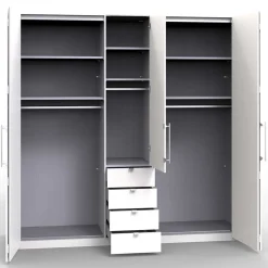 Wohnen Kleiderschränke|Schränke<Kombi-Kleiderschrank 3 türig & 4 Schubladen - Vaclyn