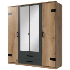 Wohnen Kleiderschränke|Schränke<Kombi-Kleiderschrank in Plankeneiche Dekor - Corpus