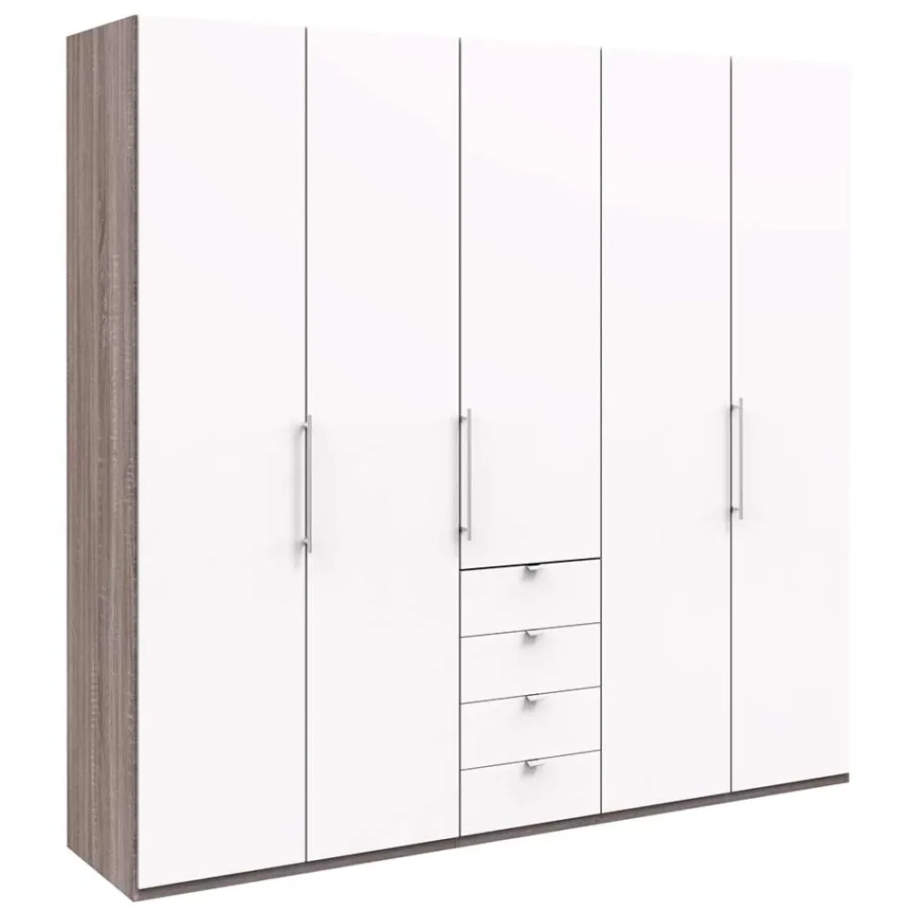 Wohnen Kleiderschränke|Schränke<Kombi-Kleiderschrank mit 2 Falttüren & Tür - Tivierto
