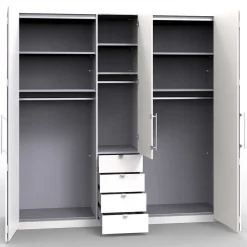 Wohnen Kleiderschränke|Schränke<Kombi-Kleiderschrank mit 2 Falttüren & Tür - Tivierto