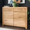 Wohnen Sideboards<Kombi-Kommode aus geöltem Wildeiche Massivholz - Loitons