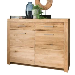 Wohnen Sideboards<Kombi-Kommode aus geöltem Wildeiche Massivholz - Loitons