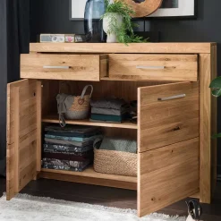 Wohnen Sideboards<Kombi-Kommode aus geöltem Wildeiche Massivholz - Loitons