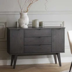 Wohnen Sideboards<Kombi-Kommode in Eiche Dunkelbraun - Lomarios
