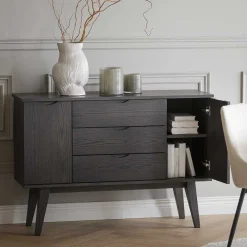 Wohnen Sideboards<Kombi-Kommode in Eiche Dunkelbraun - Lomarios