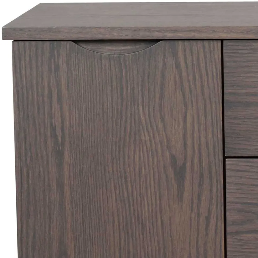 Wohnen Sideboards<Kombi-Kommode in Eiche Dunkelbraun - Lomarios