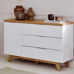 Wohnen Tv & Hifi-Möbel<Kombi-Kommode in Weiß und Kerneiche - Xuana