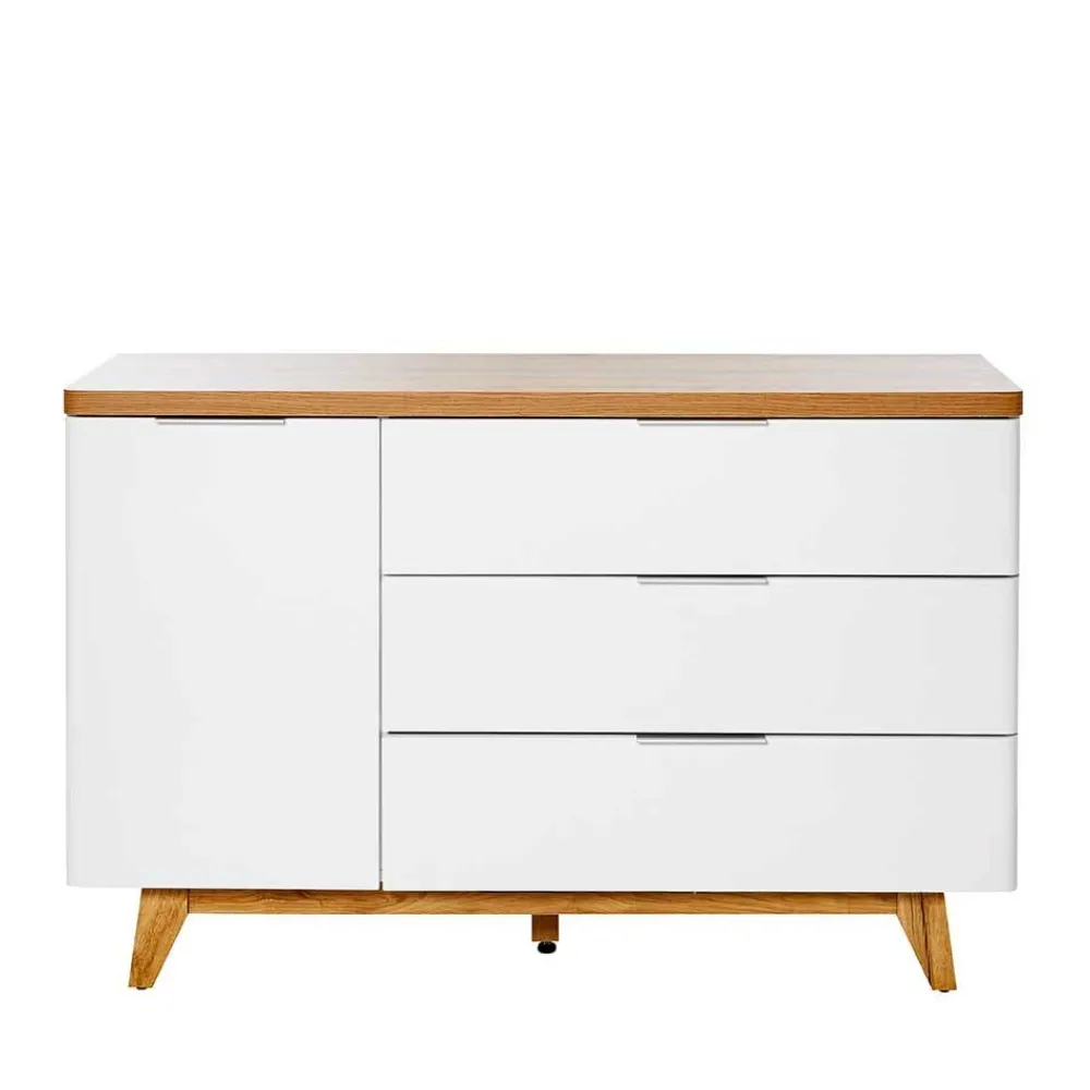 Wohnen Tv & Hifi-Möbel<Kombi-Kommode in Weiß und Kerneiche - Xuana