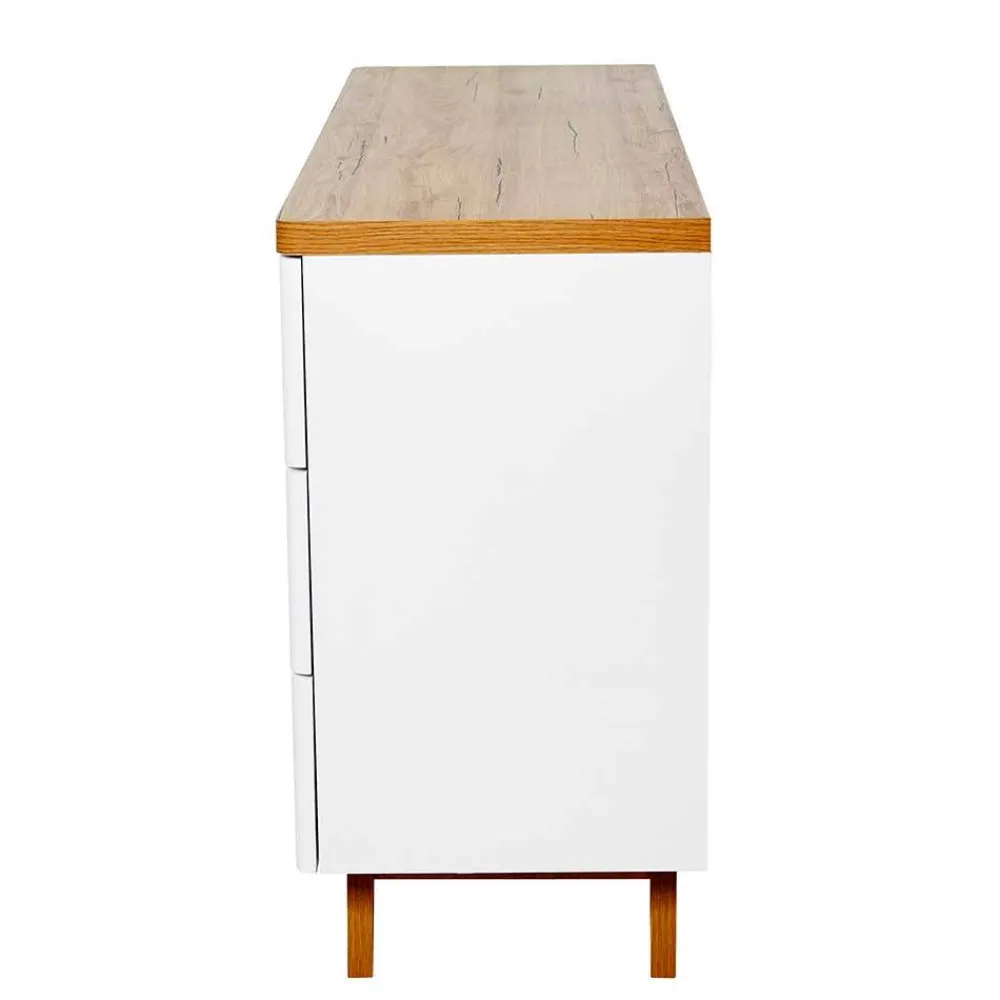 Wohnen Tv & Hifi-Möbel<Kombi-Kommode in Weiß und Kerneiche - Xuana