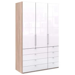 Wohnen Schränke<Kombi-Schlafzimmerschrank mit 2 Türen und 8 Schubkästen - Bosays