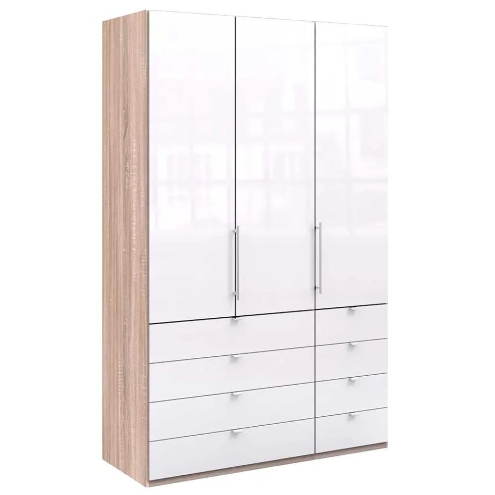 Wohnen Schränke<Kombi-Schlafzimmerschrank mit 2 Türen und 8 Schubkästen - Bosays