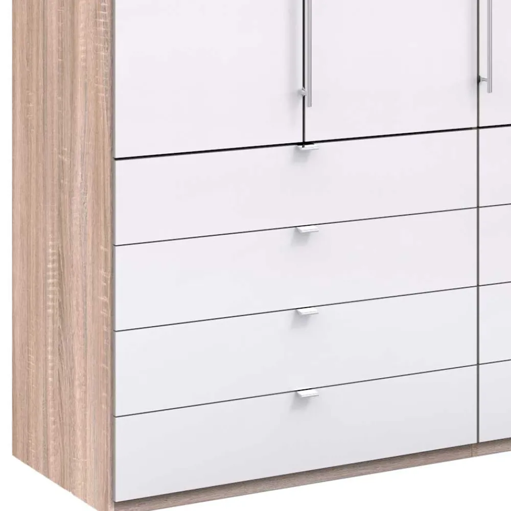 Wohnen Schränke<Kombi-Schlafzimmerschrank mit 2 Türen und 8 Schubkästen - Bosays
