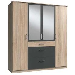 Wohnen Kleiderschränke|Schränke<Kombi-Schlafzimmerschrank in Eiche Sägerau - Danah