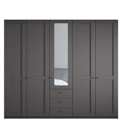 Wohnen Kleiderschränke|Schränke<Kombi-Schlafzimmerschrank in Dunkelgrau - Mataram
