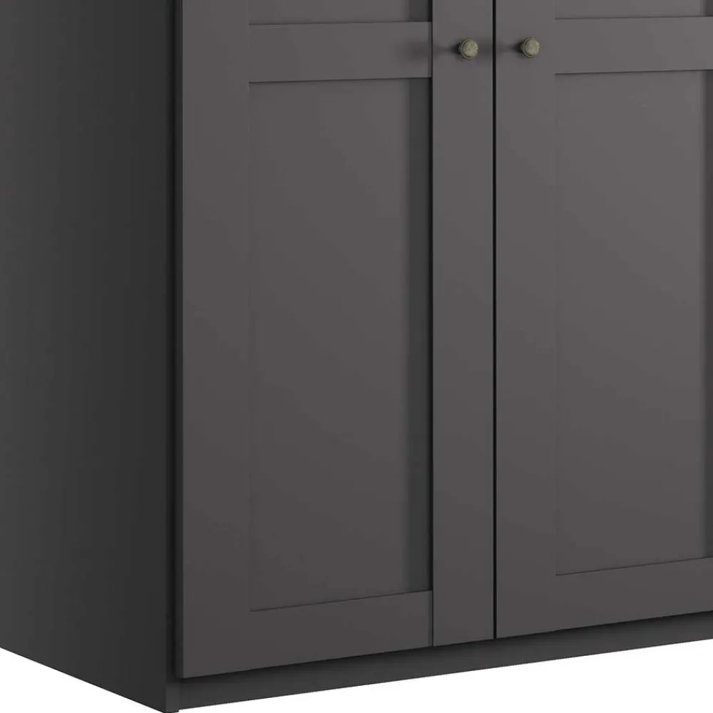Wohnen Kleiderschränke|Schränke<Kombi-Schlafzimmerschrank in Dunkelgrau - Mataram