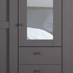 Wohnen Kleiderschränke|Schränke<Kombi-Schlafzimmerschrank in Dunkelgrau - Mataram