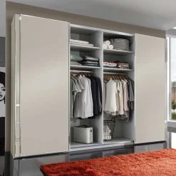 Wohnen Kleiderschränke|Schränke<Kombi-Schwebetürenschrank in Champagner - Eusebia