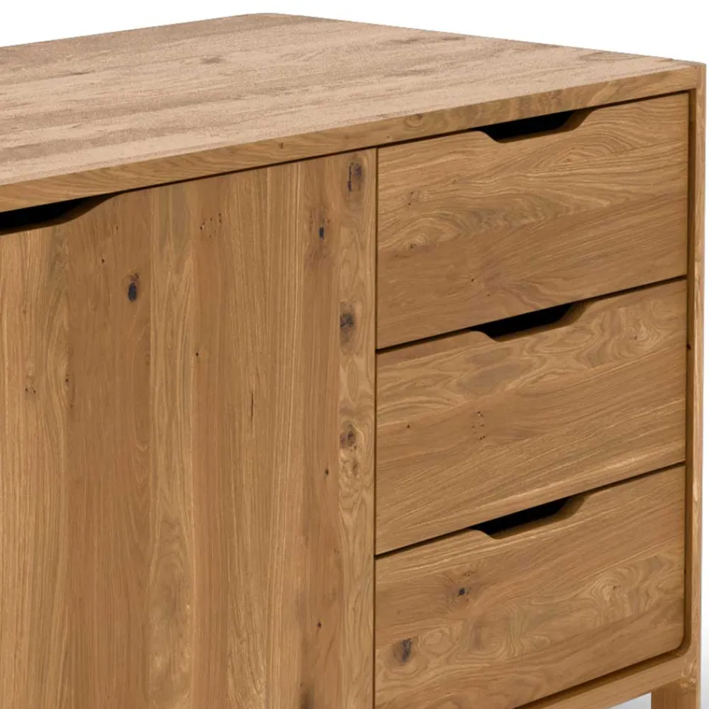 Wohnen Tv & Hifi-Möbel|Lowboards<Kombi-Sideboard aus Wildeiche Massivholz - Laida
