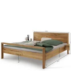 Wohnen Betten<Komfort-Einzelbett in 140x200 aus Wildeiche - Martinez