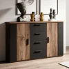 Wohnen Sideboards<Kommode fürs Schlafzimmer in Eiche Dunkel - Prabhaa