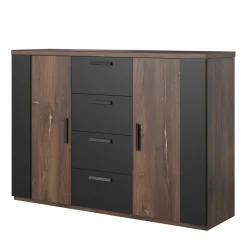 Wohnen Sideboards<Kommode fürs Schlafzimmer in Eiche Dunkel - Prabhaa