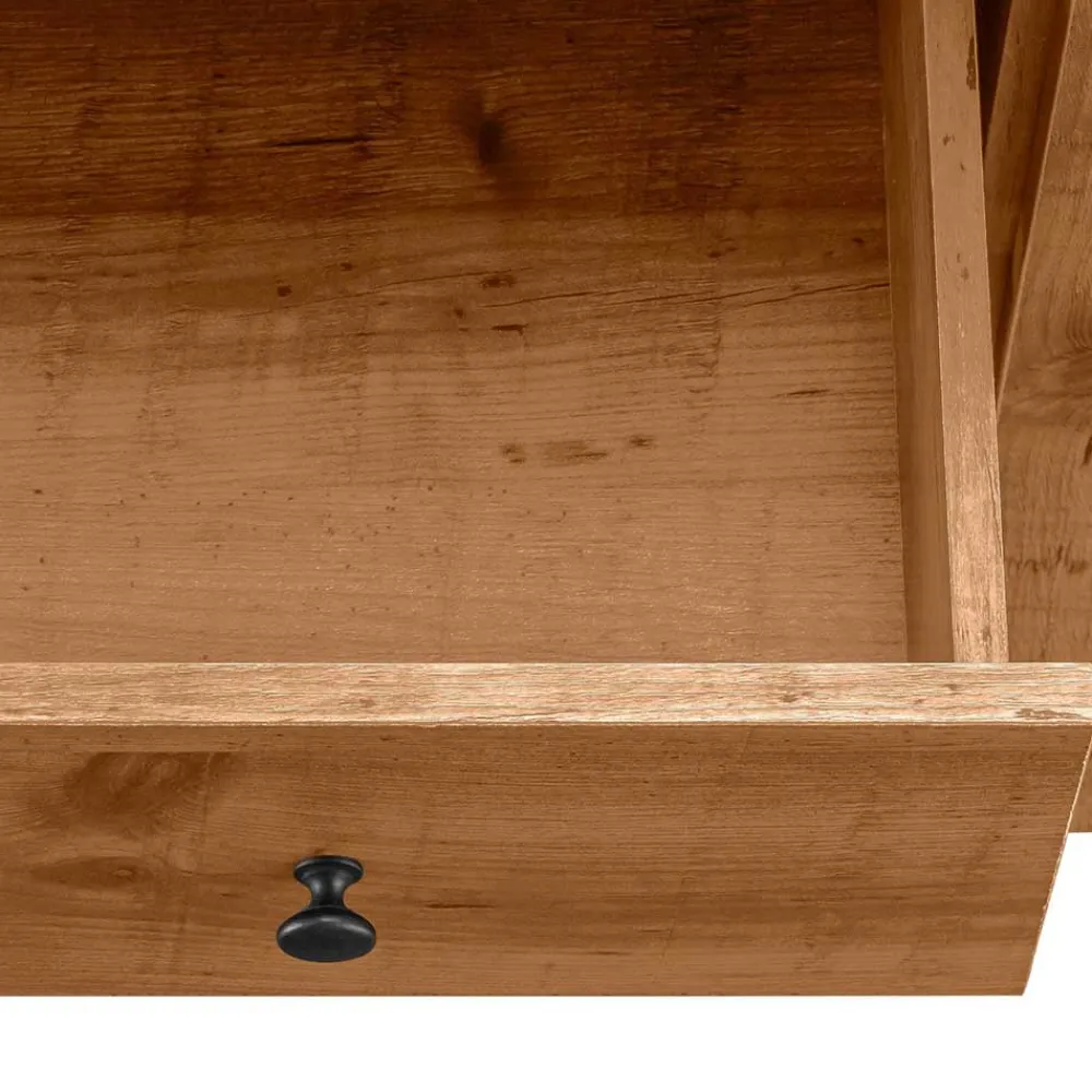 Wohnen Sideboards<Kommode in Eiche Holzoptik und Schwarz - Lavion