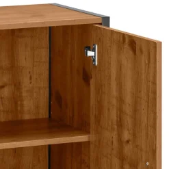 Wohnen Sideboards<Kommode in Eiche Holzoptik und Schwarz - Lavion