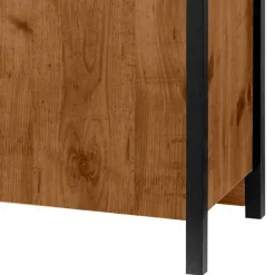 Wohnen Sideboards<Kommode in Eiche Holzoptik und Schwarz - Lavion