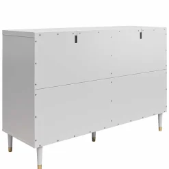 Wohnen Sideboards<Kommode in Hellgrau mit Gold - Imano